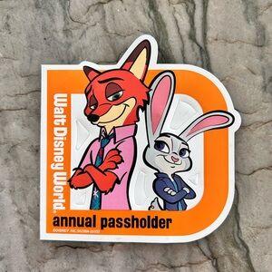 Walt Disney World Zootopia Annual Passholder Magnet 2026